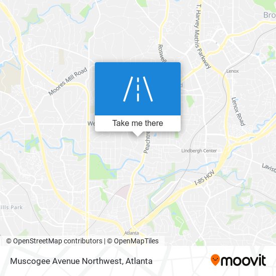 Mapa de Muscogee Avenue Northwest