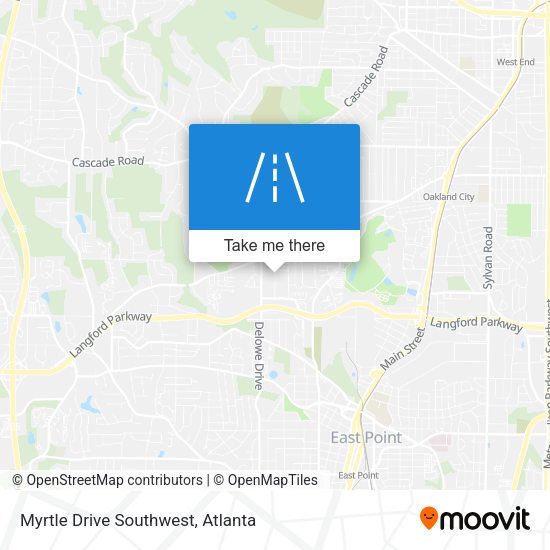 Myrtle Drive Southwest map