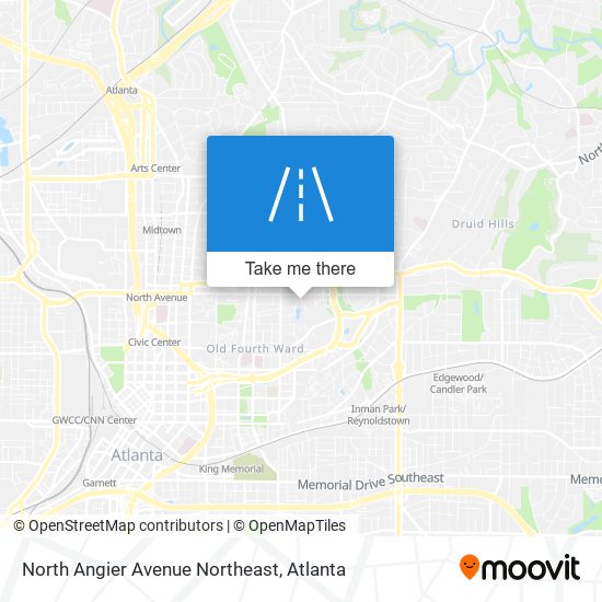 Mapa de North Angier Avenue Northeast