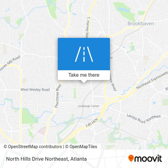 Mapa de North Hills Drive Northeast