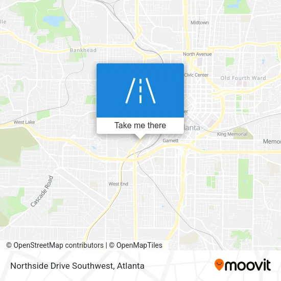 Northside Drive Southwest map
