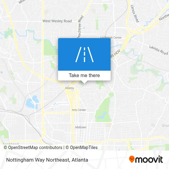 Nottingham Way Northeast map
