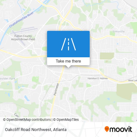 Mapa de Oakcliff Road Northwest