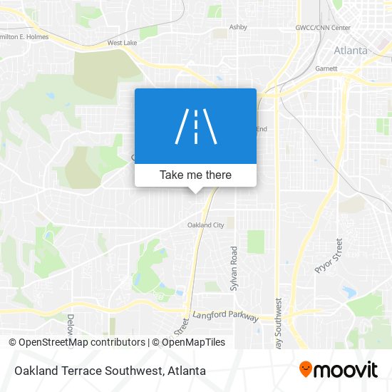 Mapa de Oakland Terrace Southwest