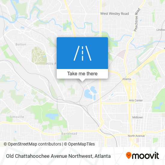 Mapa de Old Chattahoochee Avenue Northwest