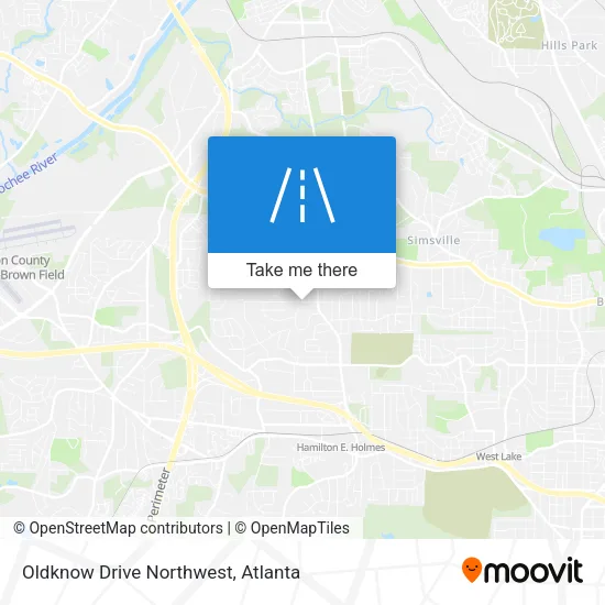 Oldknow Drive Northwest map