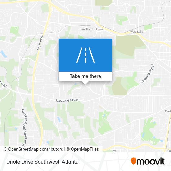 Oriole Drive Southwest map