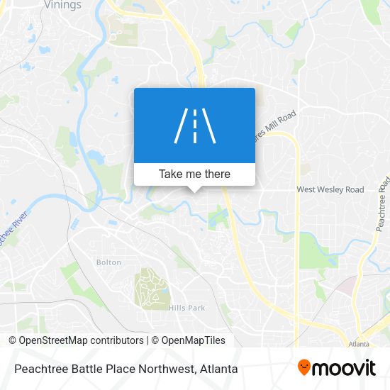 Peachtree Battle Place Northwest map