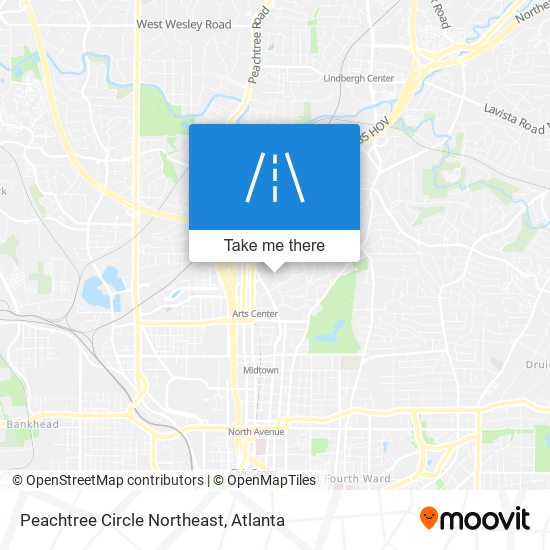 Mapa de Peachtree Circle Northeast