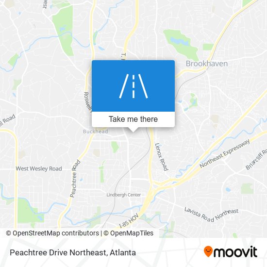 Peachtree Drive Northeast map