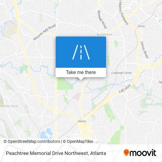 Mapa de Peachtree Memorial Drive Northwest