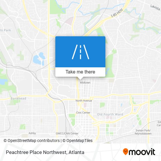 Peachtree Place Northwest map