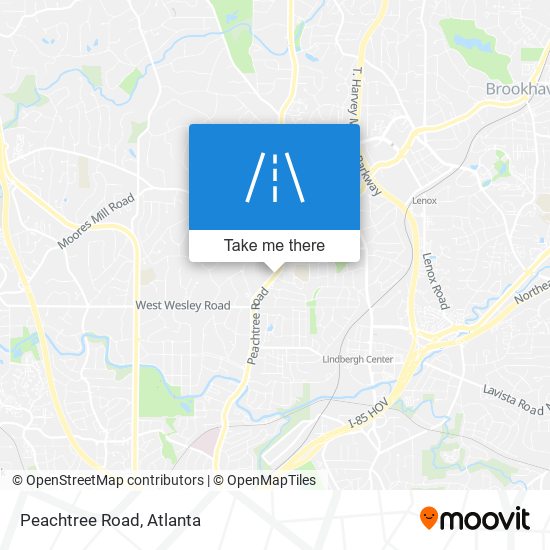 Peachtree Road map