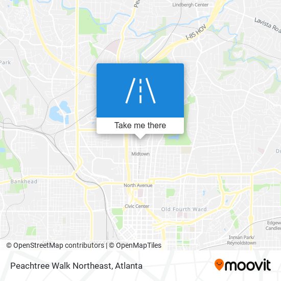 Mapa de Peachtree Walk Northeast