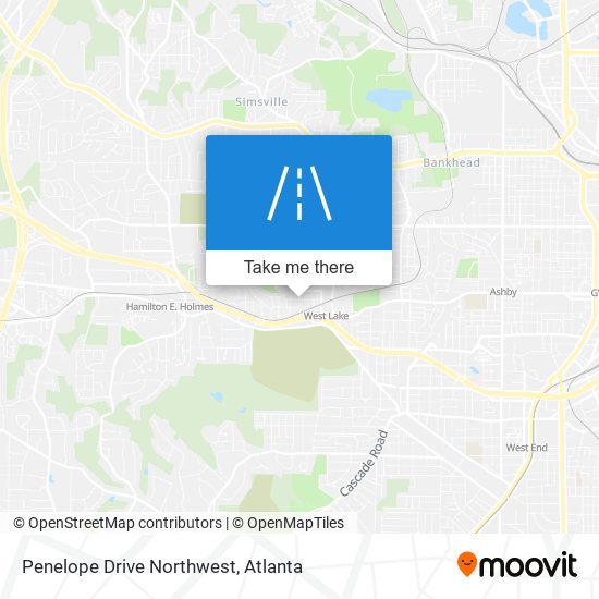 Penelope Drive Northwest map