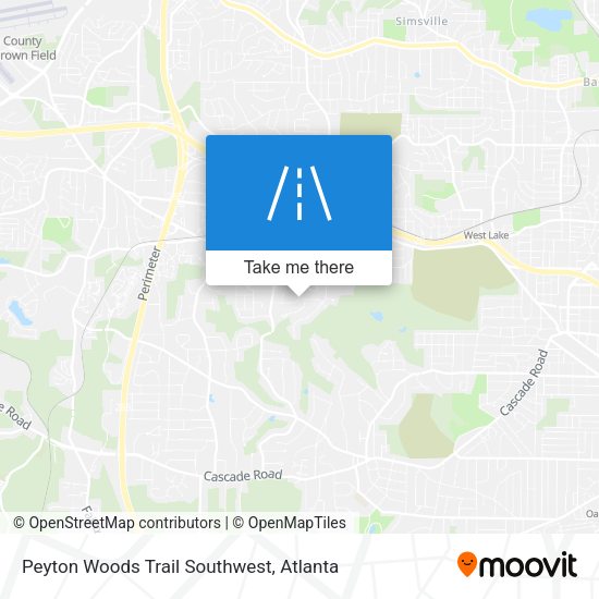 Peyton Woods Trail Southwest map