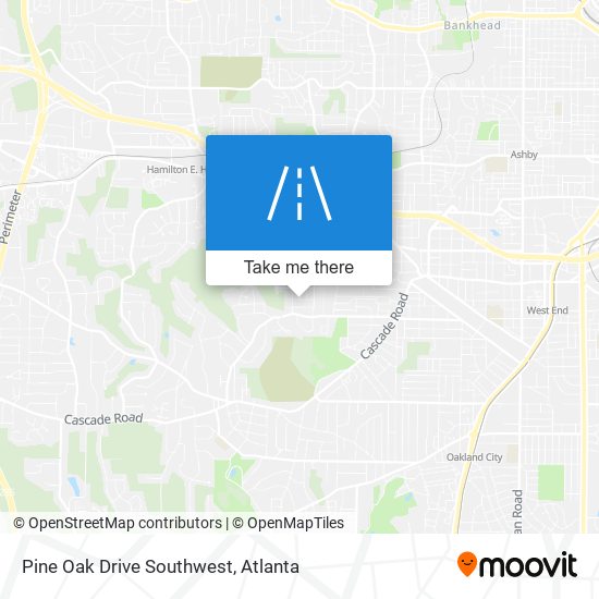 Mapa de Pine Oak Drive Southwest