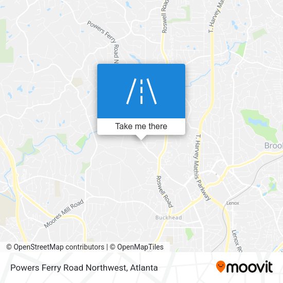 Powers Ferry Road Northwest map