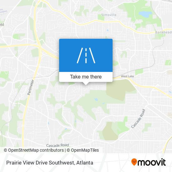 Mapa de Prairie View Drive Southwest