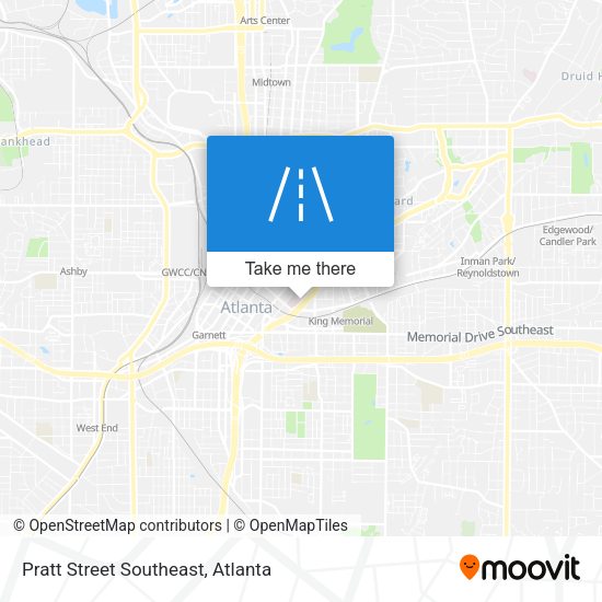 Mapa de Pratt Street Southeast