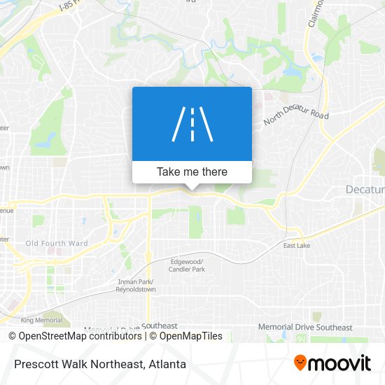 Prescott Walk Northeast map