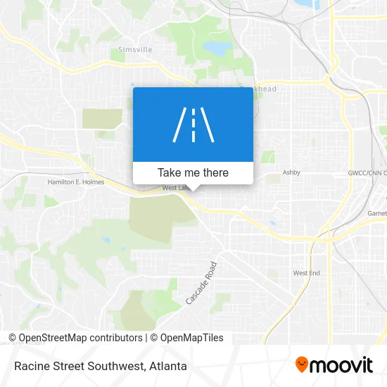 Racine Street Southwest map