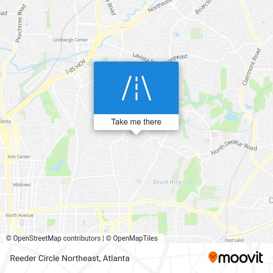 Reeder Circle Northeast map