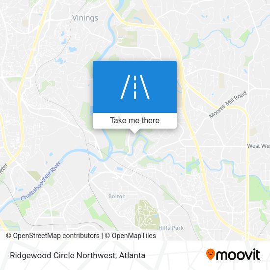 Ridgewood Circle Northwest map