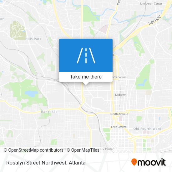 Mapa de Rosalyn Street Northwest