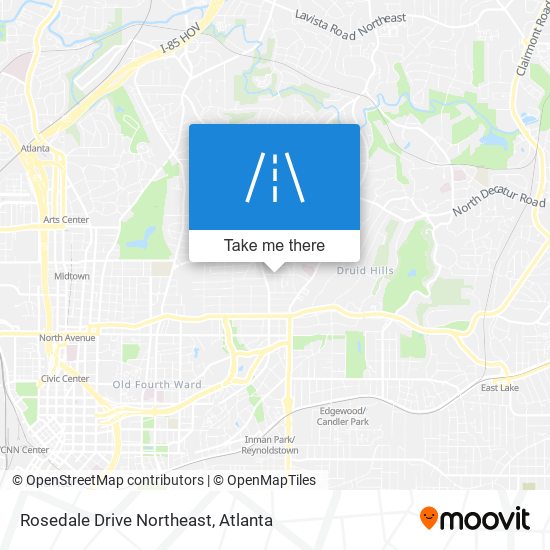 Mapa de Rosedale Drive Northeast