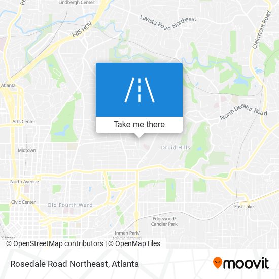 Mapa de Rosedale Road Northeast