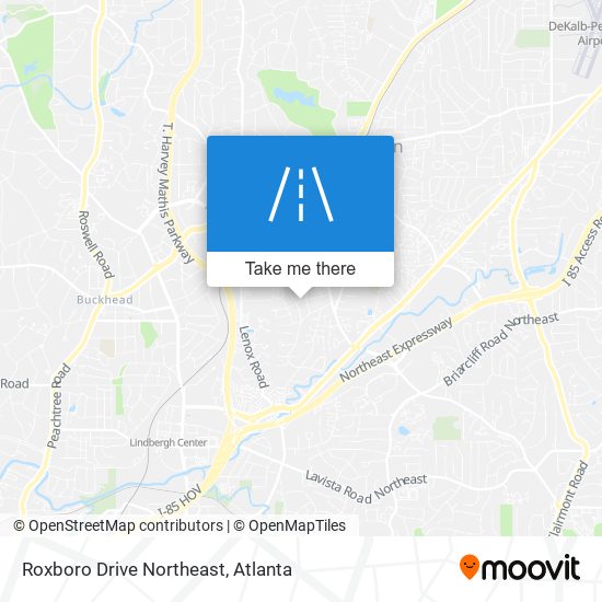 Mapa de Roxboro Drive Northeast