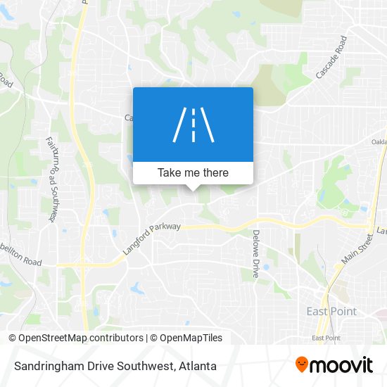 Mapa de Sandringham Drive Southwest