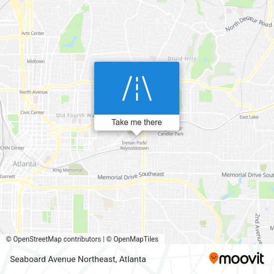 Seaboard Avenue Northeast map