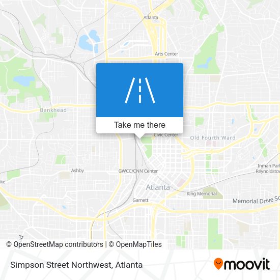 Simpson Street Northwest map