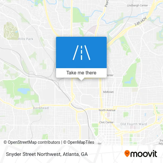 Snyder Street Northwest map