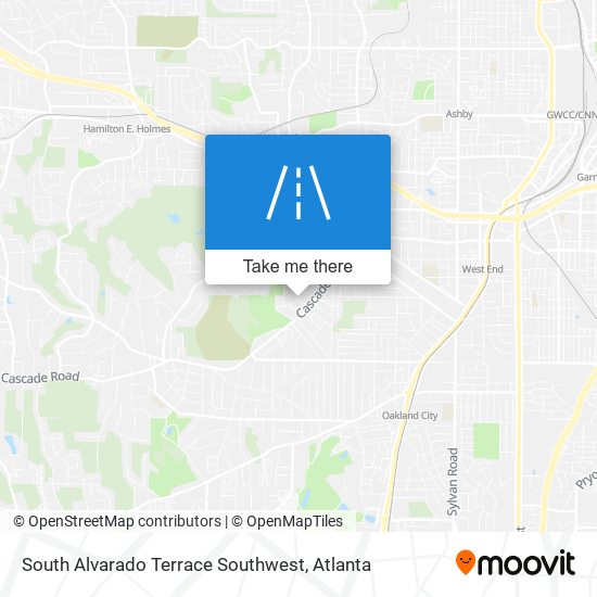 Mapa de South Alvarado Terrace Southwest