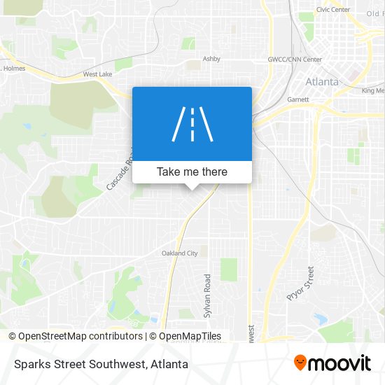 Mapa de Sparks Street Southwest