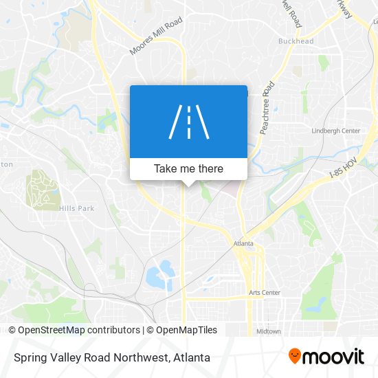 Spring Valley Road Northwest map