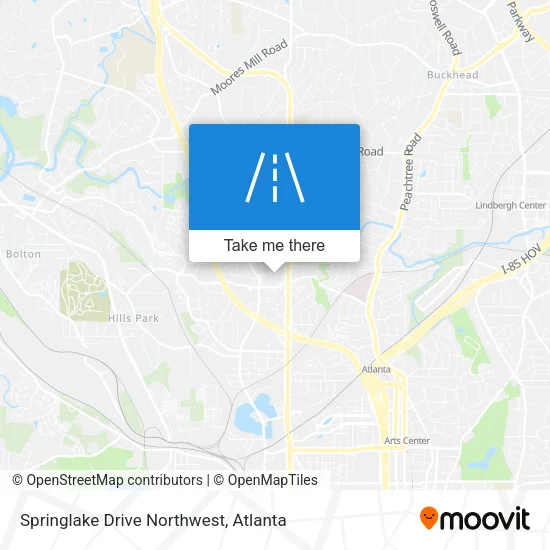 Springlake Drive Northwest map