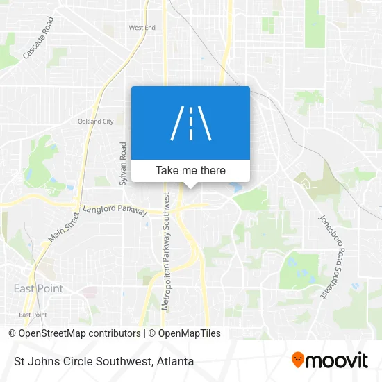 Mapa de St Johns Circle Southwest