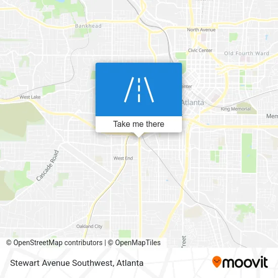 Stewart Avenue Southwest map
