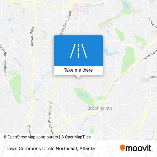 Town Commons Circle Northeast map