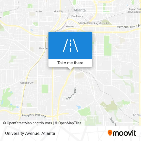 University Avenue map