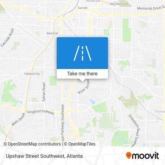 Upshaw Street Southwest map