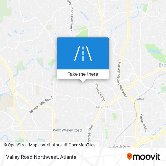 Valley Road Northwest map