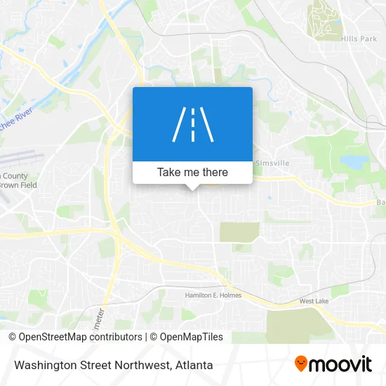 Washington Street Northwest map