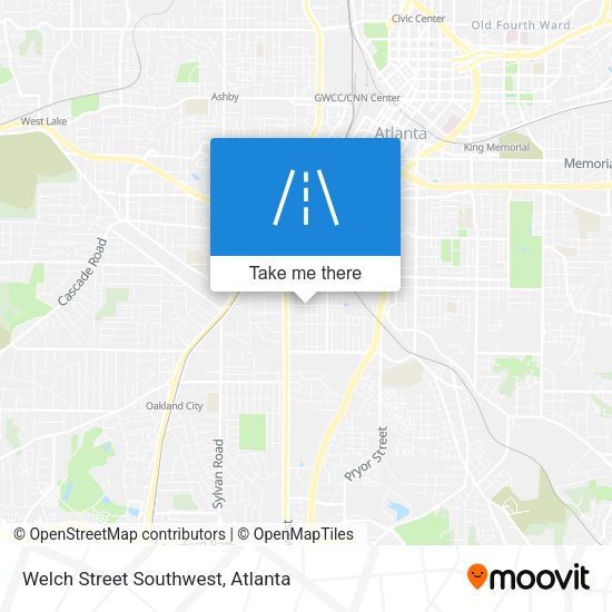 Mapa de Welch Street Southwest