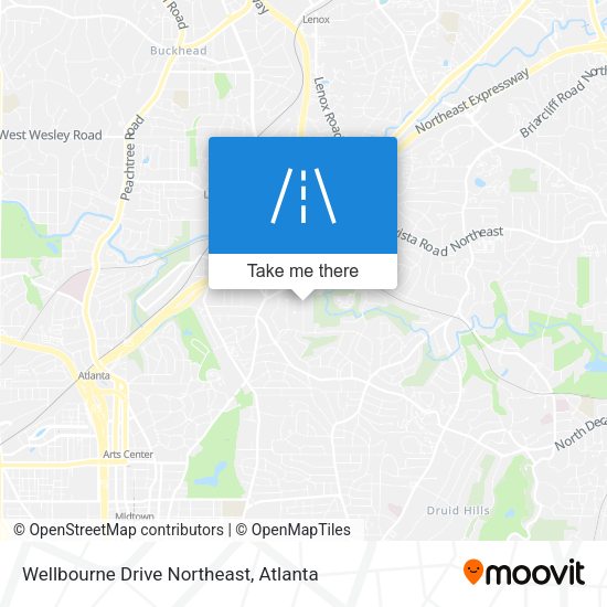 Wellbourne Drive Northeast map