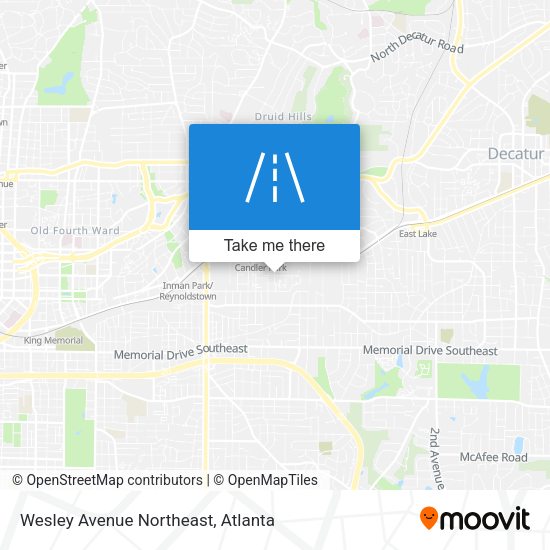 Wesley Avenue Northeast map